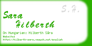 sara hilberth business card
